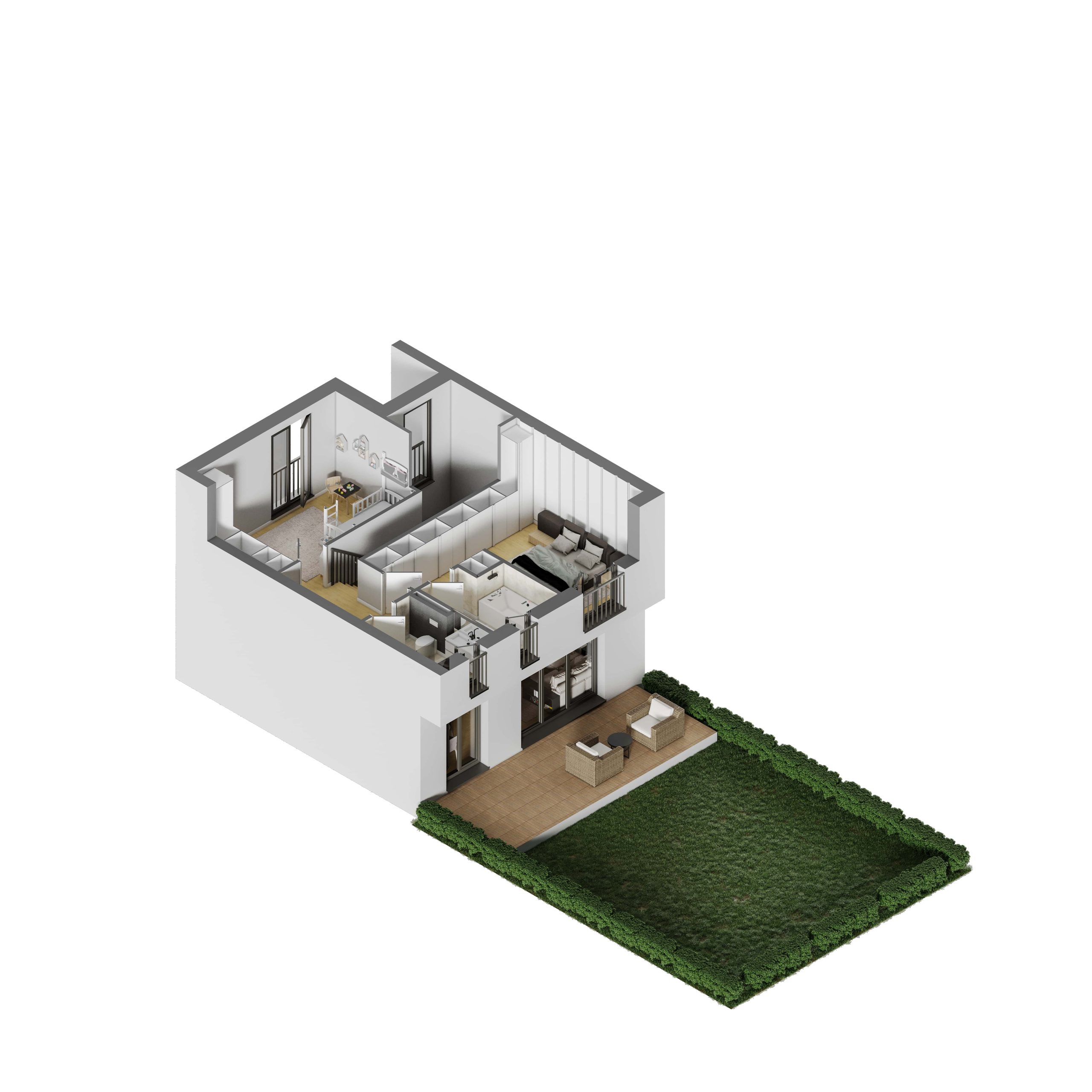 Casa A-3D plan etaj