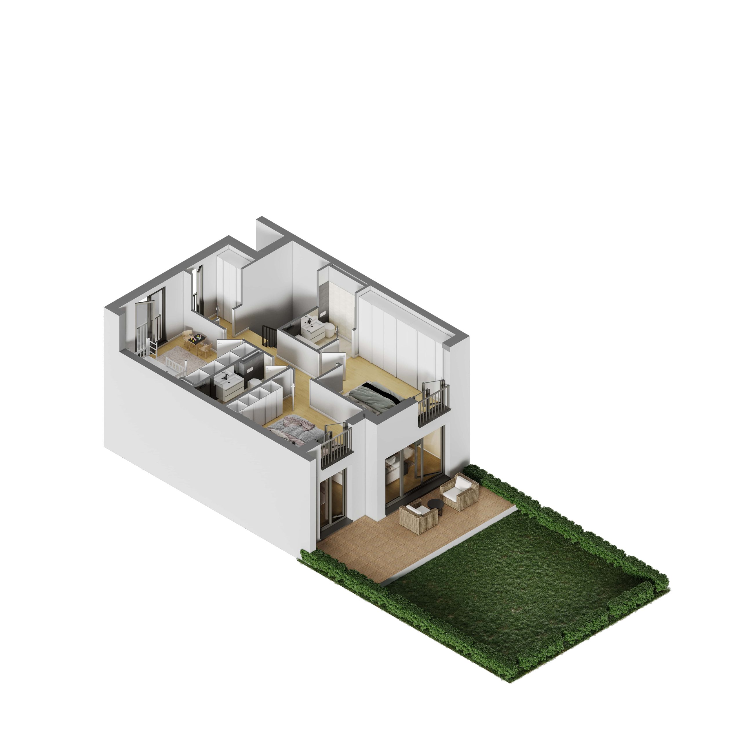 Casa B-3D plan etaj