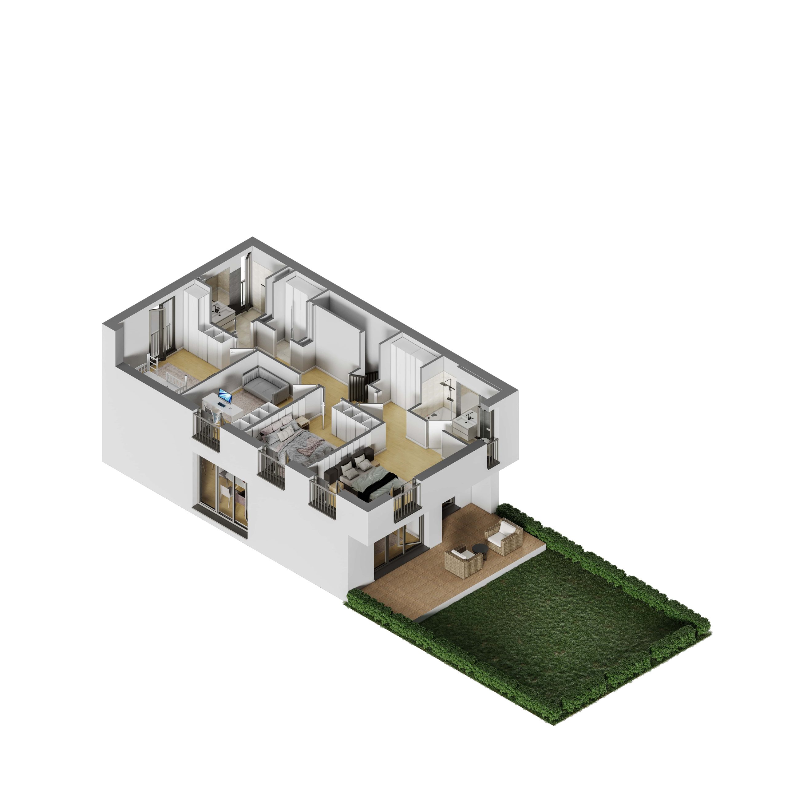 Casa D-3D plan etaj